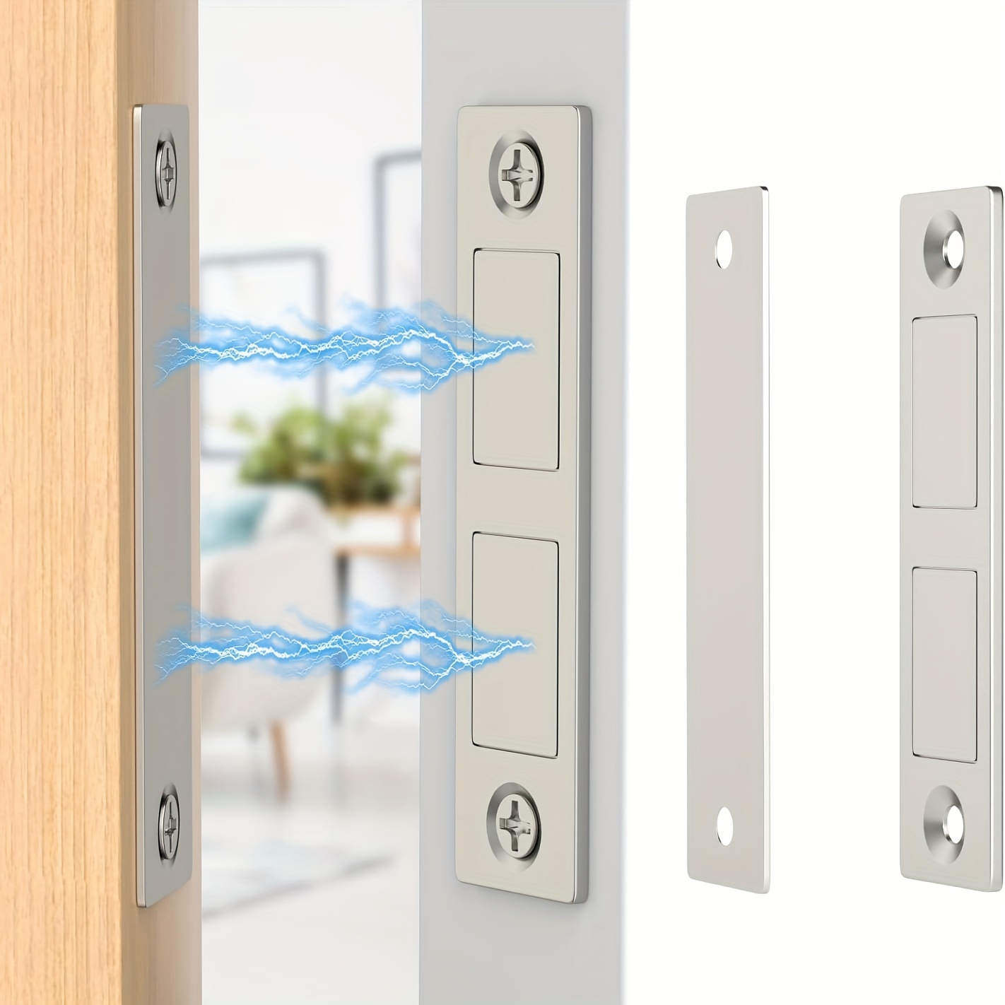 Cabinet Drawer Door Magnets, 1/3/6 Pack Magnetic Cabinet Door Catch Heavy Duty Kitchen Magnets Closures, Door Magnetic Catch Cupboard Double Magnets Latch For Wardrobe Closet Door Closing