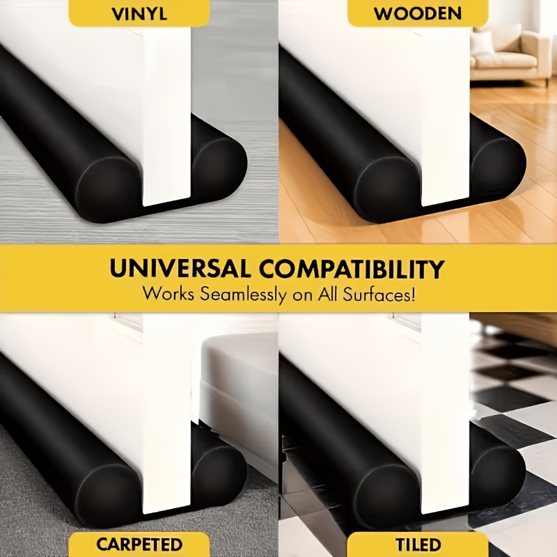 Household Door Gap Seal Strip, Windproof Door Bottom Seal, Wind and Rainproof Window Seal, Wind Barrier, Adjustable Door Sweep - Item No.: Kiki Home Daily/V40-PcsCSKⅡ