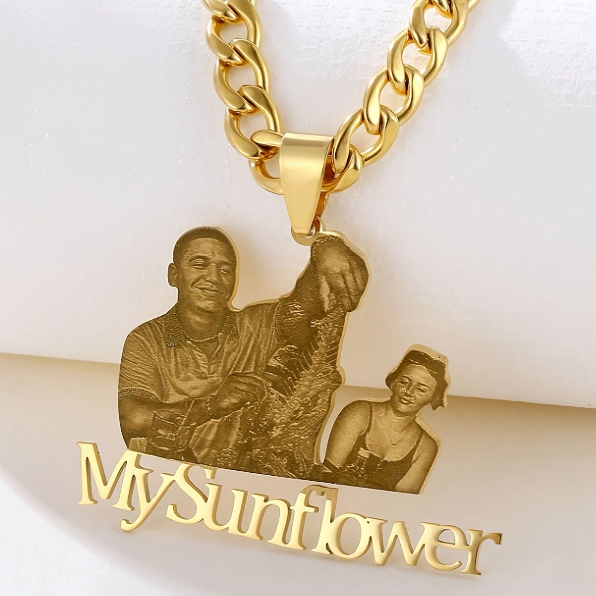 TEMU A Personalized Photo Necklace With A Is Perfect As A Valentine's Day Gift, Suitable For Couples And A Perfect Birthday Present For Women, Men, .