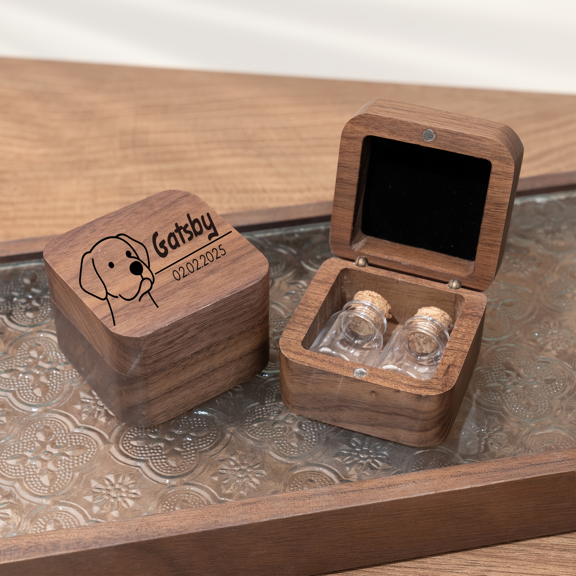 Customized Pet Hair Commemorative Box for Dogs and Cats