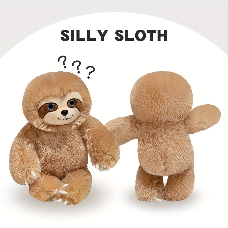

11.02inch Silly Sloth Plush Toy Kawaii Brown Sloth Doll Soft Stuffed Plush Sloth Lovely Sloth Plush, Birthday Gift Home Room Decor Christmas Gift Toy