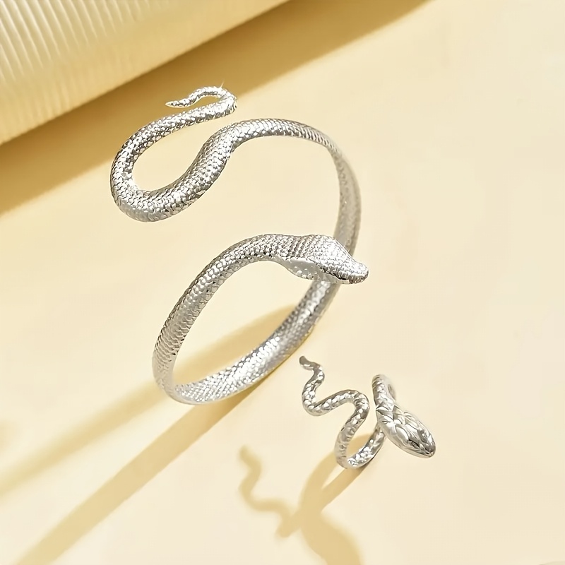 TEMU 2pcs Snake Year Women's Jewelry Set, Edgy Gothic Style, Suitable For Parties And Daily Wear