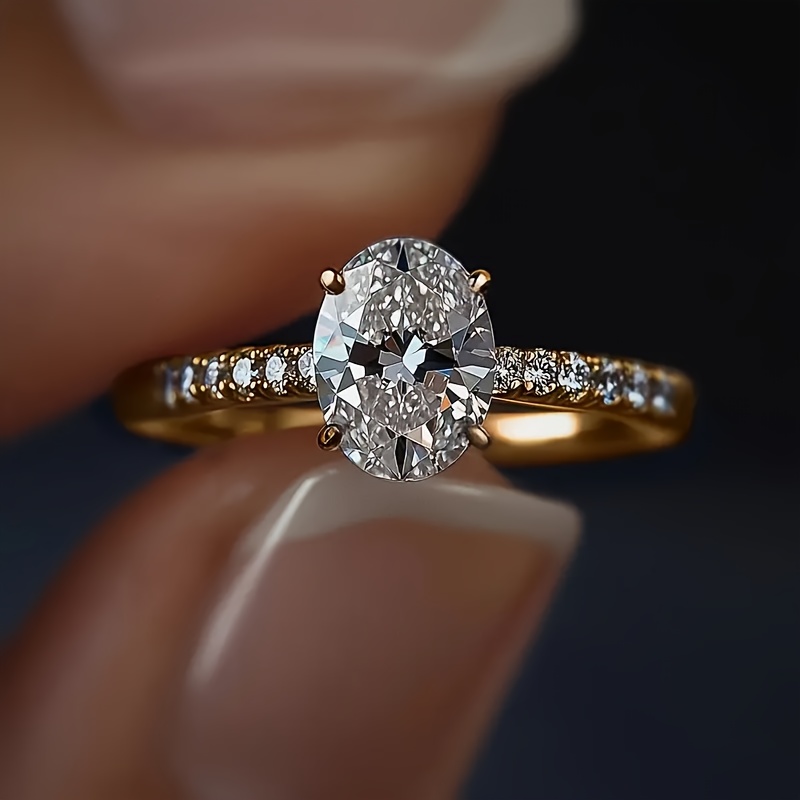 Interlocking Cubic Zirconia Copper Engagement Ring