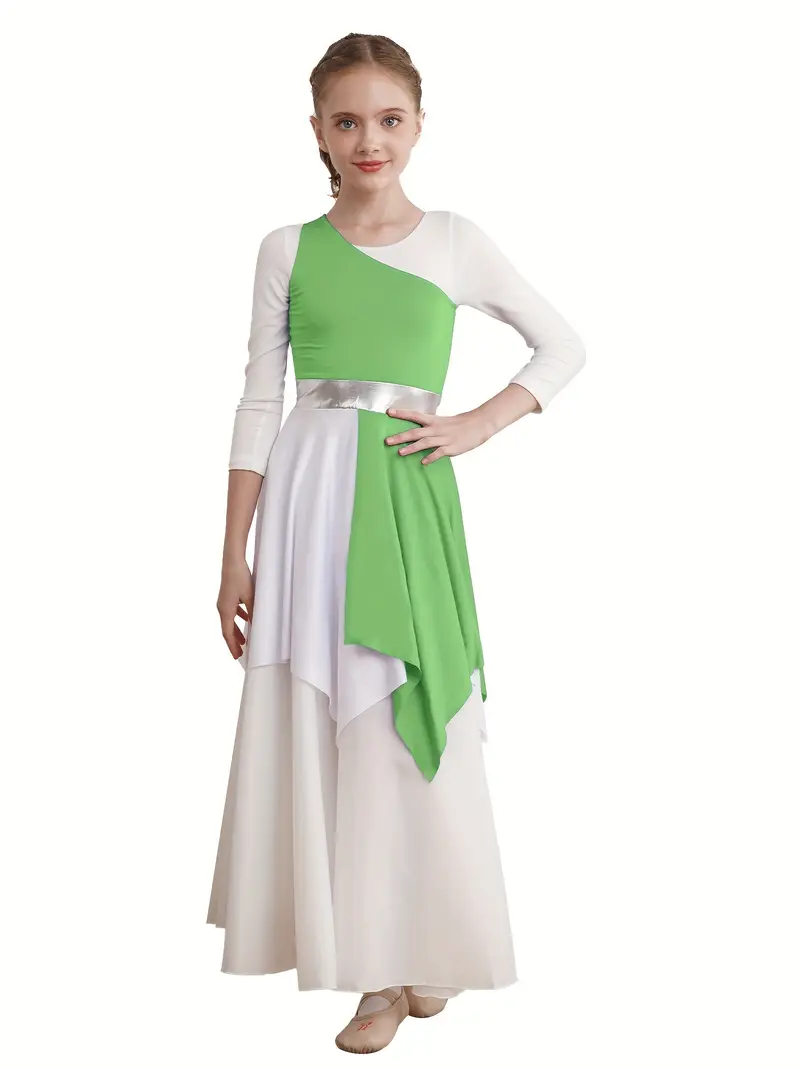 girls one shoulder asymmetrical praise dance dress worship - Temu Canada girls one shoulder asymmetrical praise dance dress worship - Temu Canada