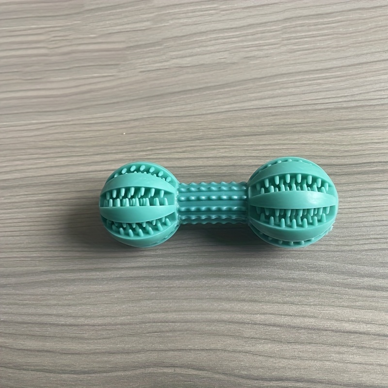 1pc Dog Durable Chew Toy, Dumbbell Shaped Dog Interactive Play Toy, Teeth Cleaning Training Toy Pet Supplies