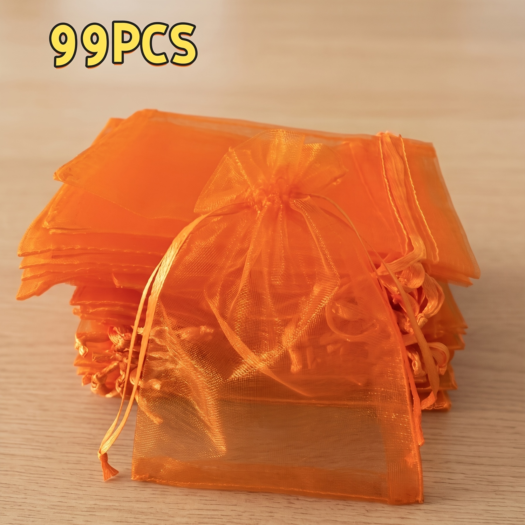 TEMU Regalo /Lui 99 pezzi Sacchetti Regalo in Organza , Forniture per Confezioni Regalo, Halloween Natale Capodanno Festa a Tema Sacchetti in Garza