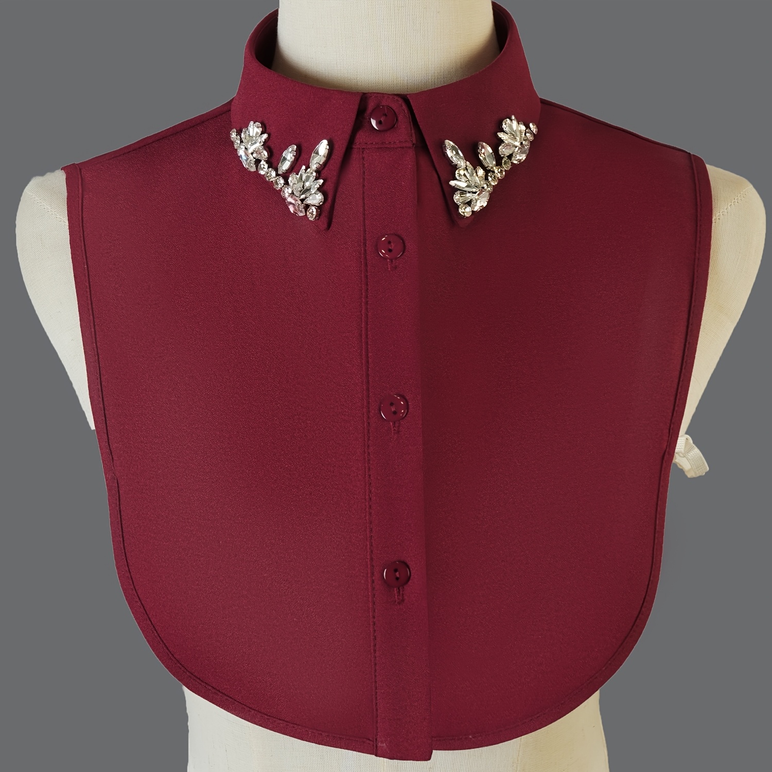 TEMU Exquisite And Luxurious Hand-beaded Detachable Collar For Women, A Versatile Accessory For Professional And Casual Shirts, A Shiny Trendy And