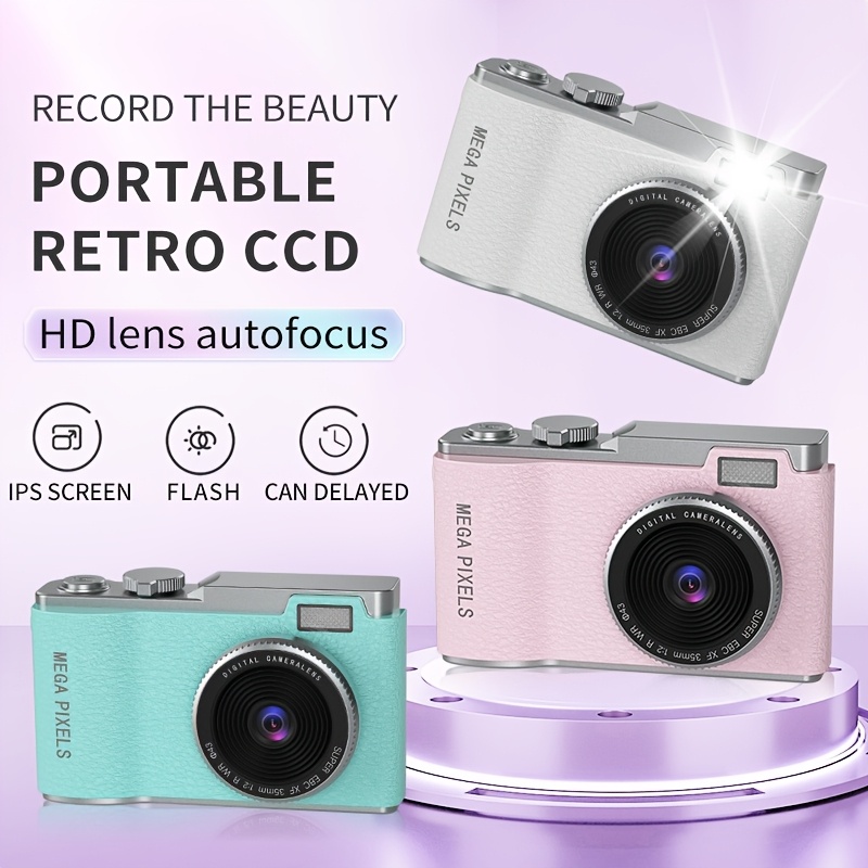 Digital camera CCD high-definition digital camera with dual front and rear  cameras, supporting photography, video recording, and network cameras, used 