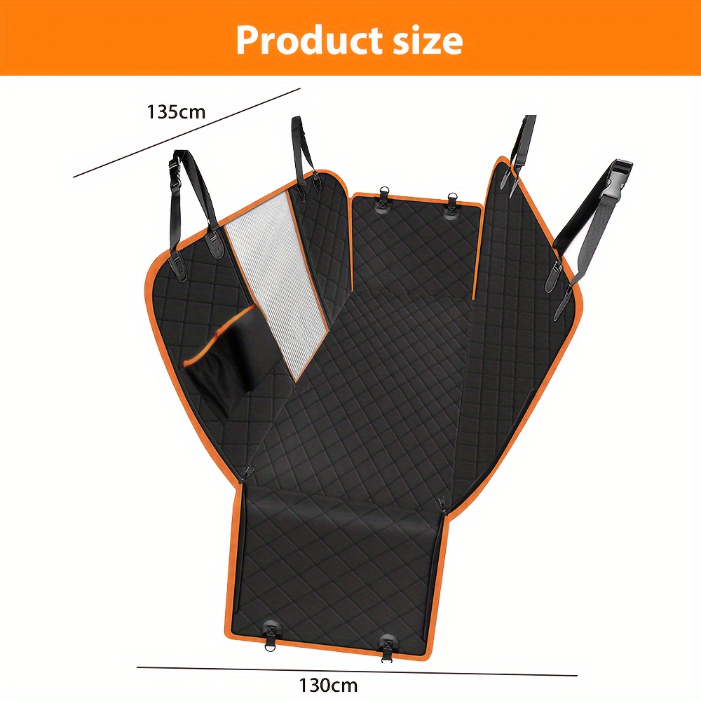 TEMU Dog Car Seat Covers For Back Seat Bench Seat Cover Protector Nonslip Durable Soft Pet Back Seat Covers