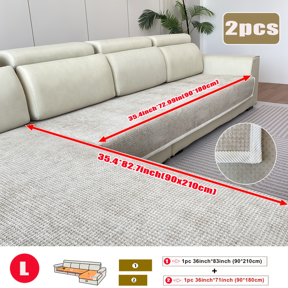TEMU 2pcs Bohemian Sofa Set - Non Slip, Pet Friendly Polyester Material Set - Machine Washable Home Decor, Popular In Europe And East