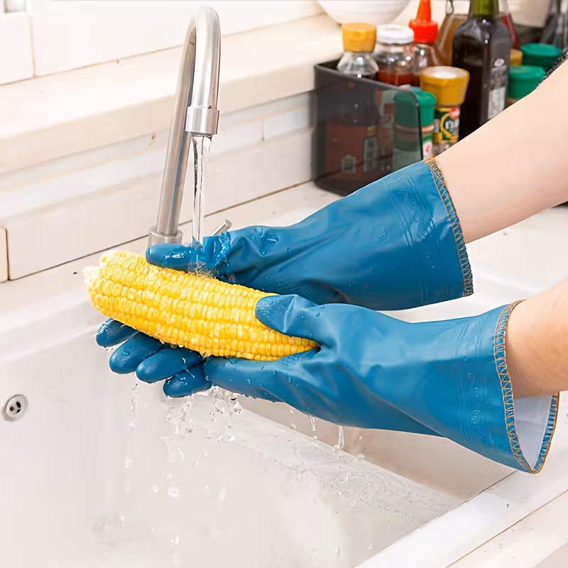 kitchen gloves for dishwashing warm lined household laundry gloves for autumn and winter Product details 2