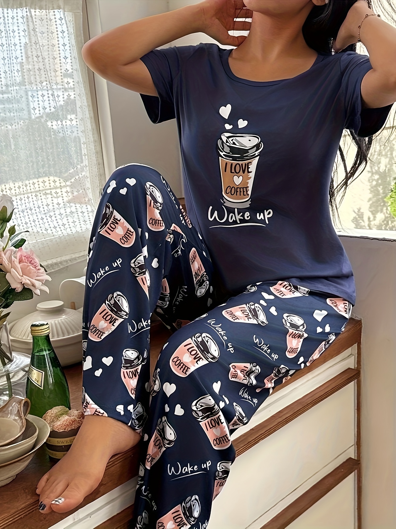 ZMJ Soft Pajama Set For Women - Cute Button-Down PJ Set, Lounge Wear, Postpartum Gift, Size XL - View #10