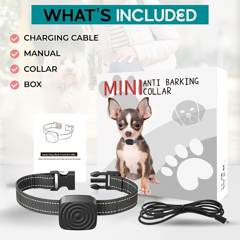 TEMU Bark Collar, Anti-barking Training Device For Dogs Of All Sizes, Ai Bark Detection, Adjustable & Vibration , 5 Sensitivity Levels, Usb