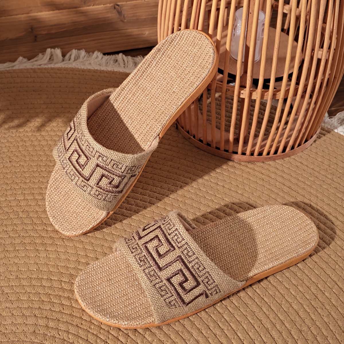 Men's All-Season Indoor/Outdoor Fashion Home Bedroom Floor Slippers, Style
