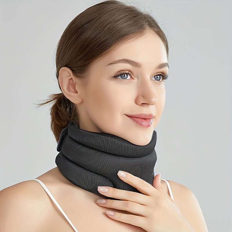 TEMU Adjustable Soft Pressure Neck Support Brace, Breathable For Sleeping Men Women - For Sleeping/working/travel Soft Foam, Soft Foam Universal