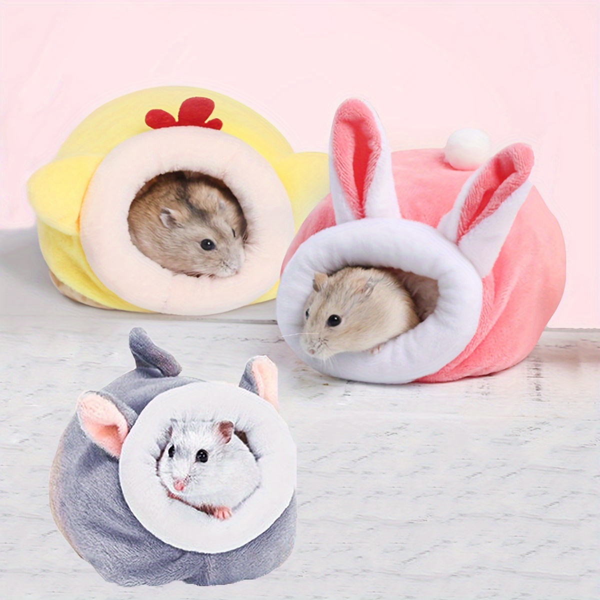 

1pc Cozy Polyester Fiber Hamster House, Small Pet For Gerbils, Cute Animal Bedding Accessory