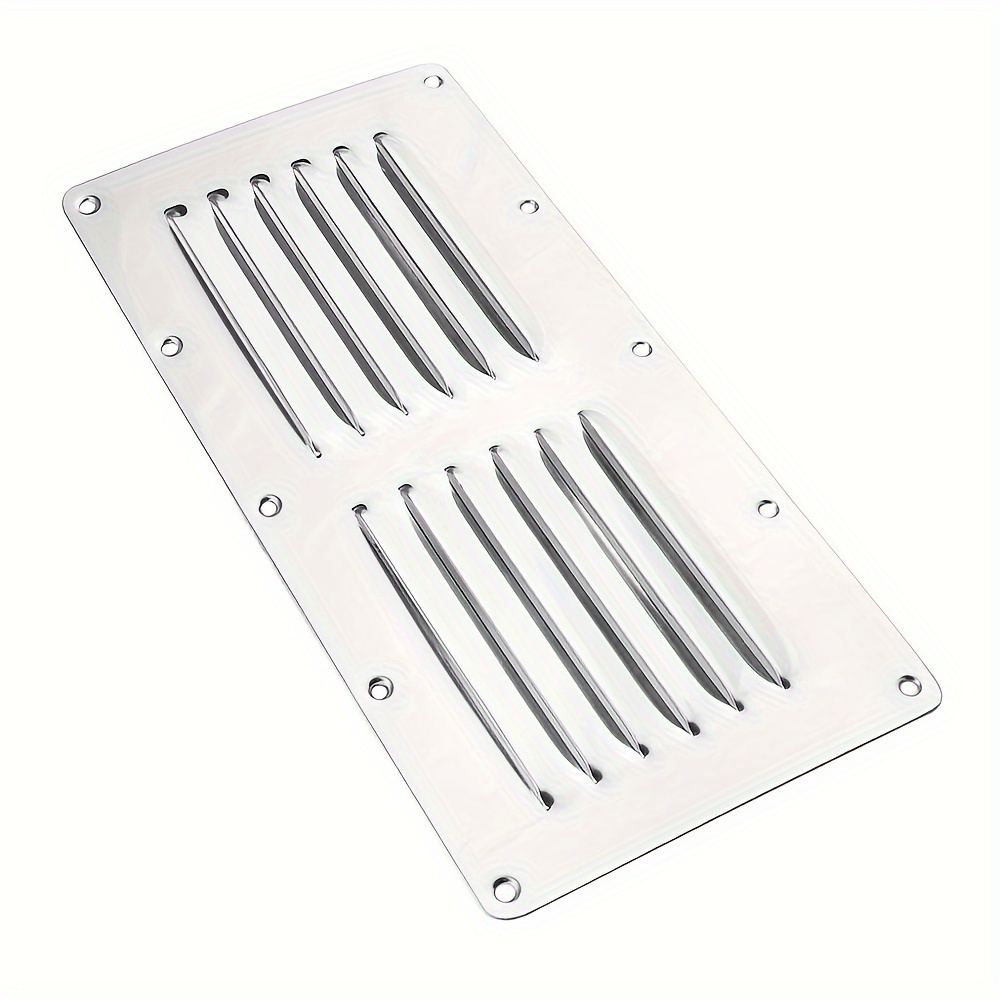 304 Stainless Steel Rectangular Ventilation Plate Exhaust Vent Sheet 23*11.5cm/9*4.5inch Hardware For Marine Yachts