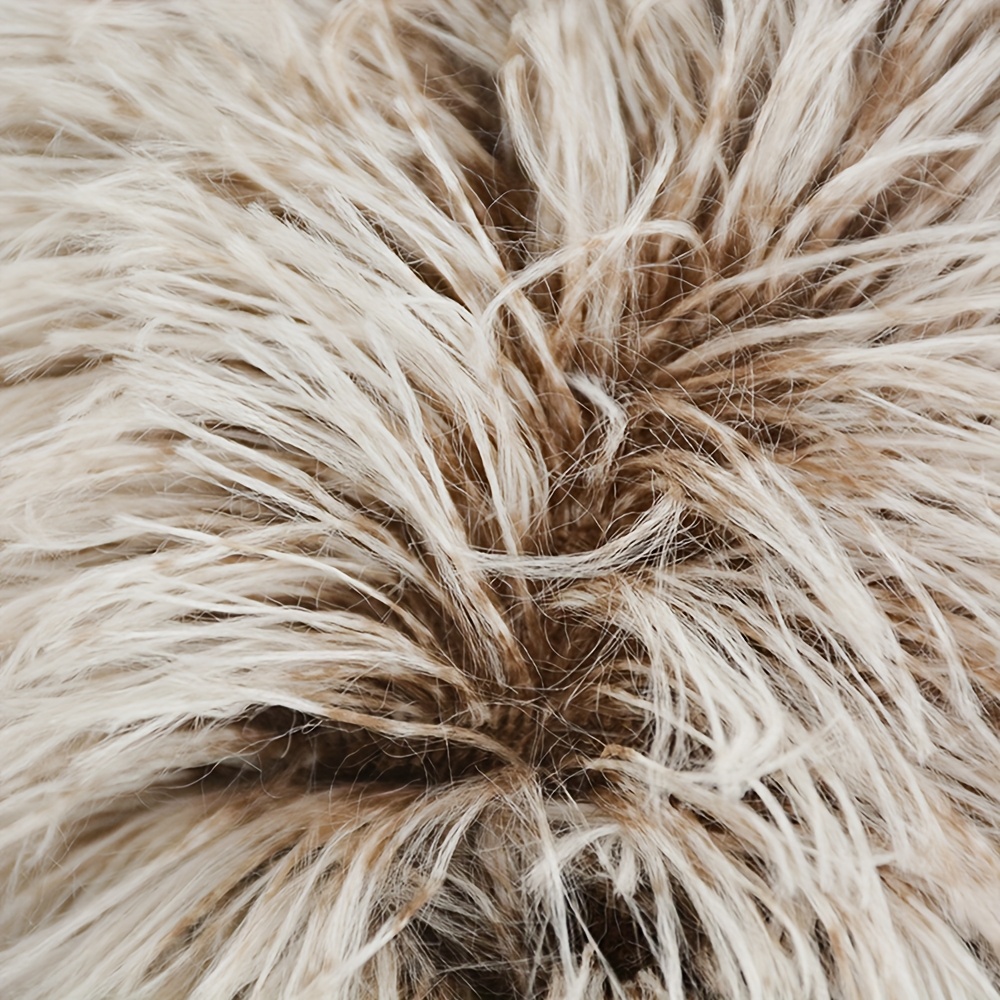 removable double layer long fur pet sofa for dogs polyester fiber fill small to large breed dog bed easy assembly mixed colors cozy plush texture detachable design for cleaning     sofa pet bed Product details 2