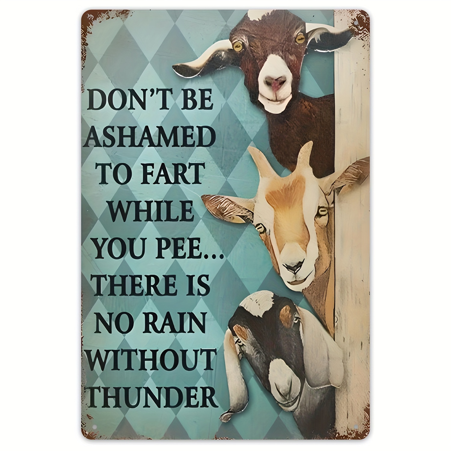 

1pc Vintage Metal Sign, Donkeys Funny Quote's Metal Sign, Retro Wall Art Decor, Bathroom Wall Art (20*30cm)