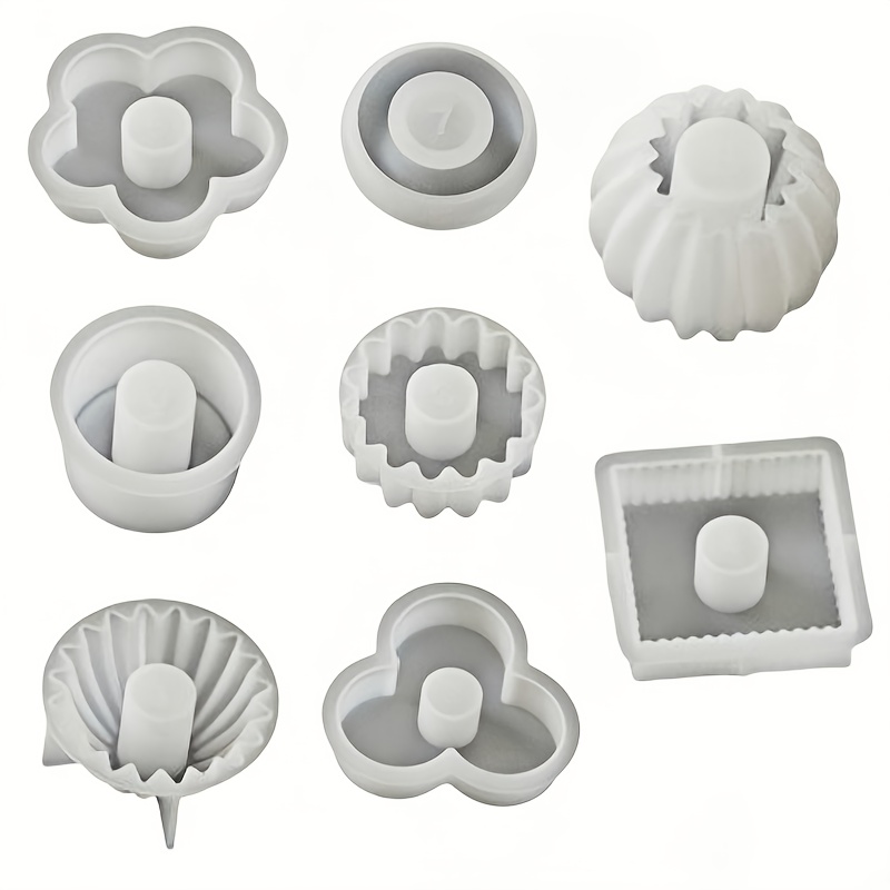 TEMU 8pcs/set Stackable Candle Making Kit Geometric Shape Candle Silicone Mould