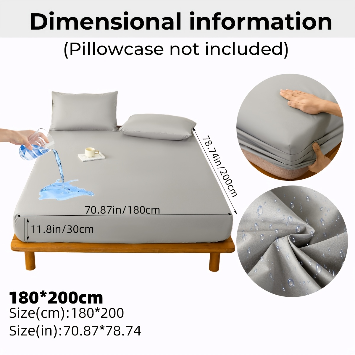 1pc Single Layer Mattress Protector Cover, Does Not Pillowcase And Pillow, Soft And Comfortable Solid Color Bedding Mattress Cover For Bedroom And , Prevents Bed Sheets