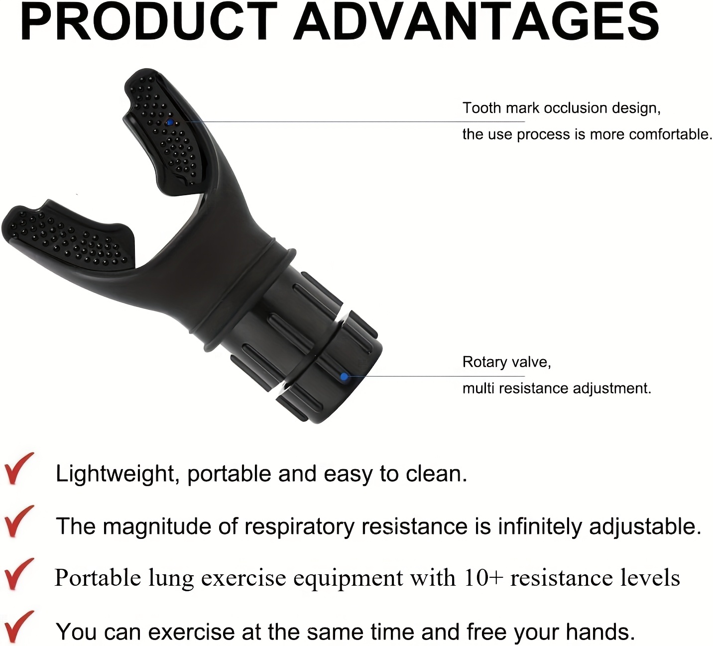3pcs Breathing Trainer - Adjustable Resistance, Portable Lung Exerciser with Ergonomic Mouthpiece and Lanyard - Suitable for Adults, Athletes, Gym, Travel, Home Workouts - Improves Lung Function, Endurance Training, High-Quality Fitness Equipment