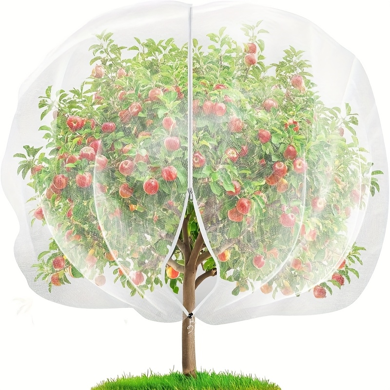 TEMU Large-sized Zippered Gardening Protective Net | Brand New Thickened And Mesh Plant Protection Cover | Suitable For Fruit Trees | Reusable Pe