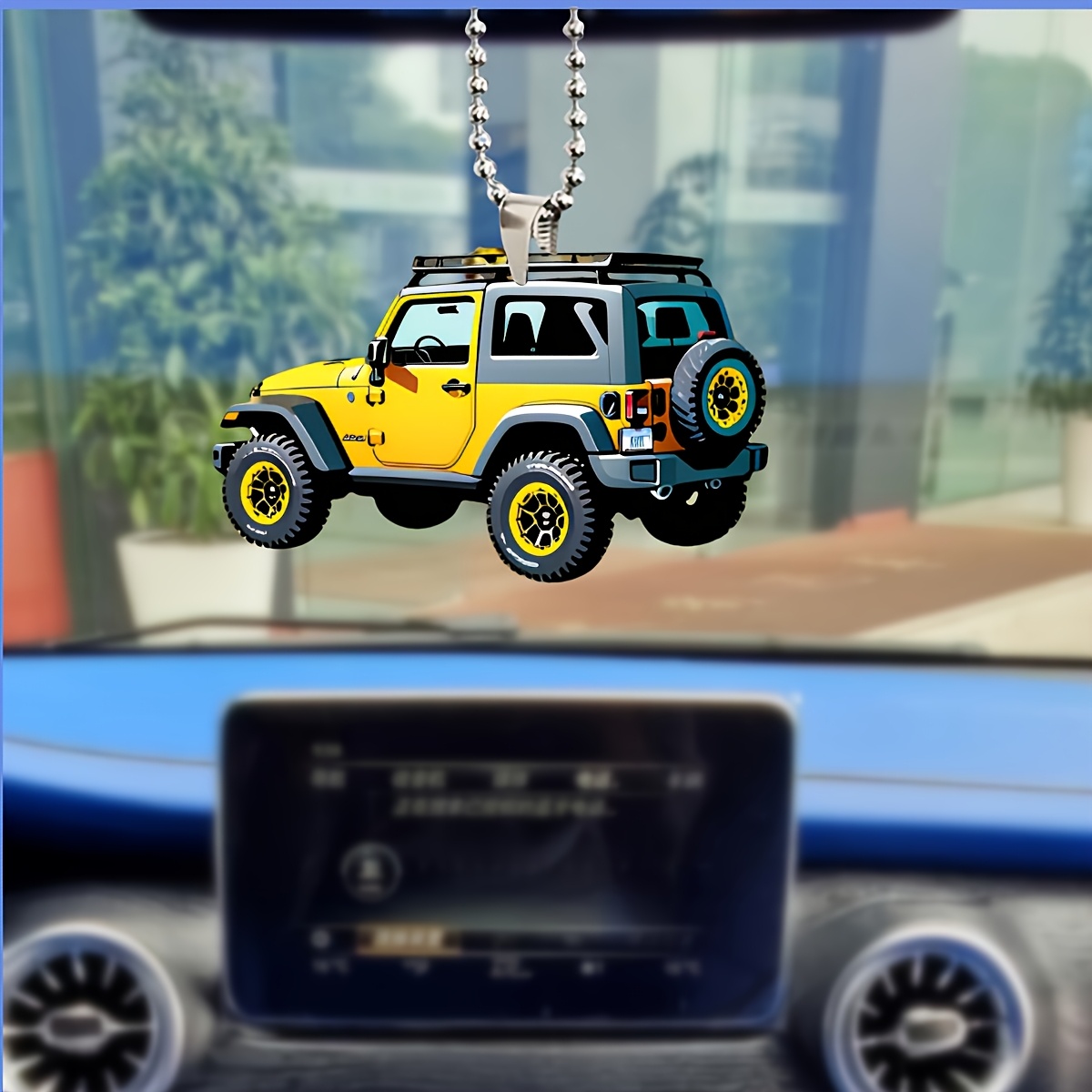 

A For Jeep Styling Decoration Pendant, 2d Flat Surface, Suitable For Car Rearview Mirror, Backpack, Key Chain, Home Decor, Gifts For