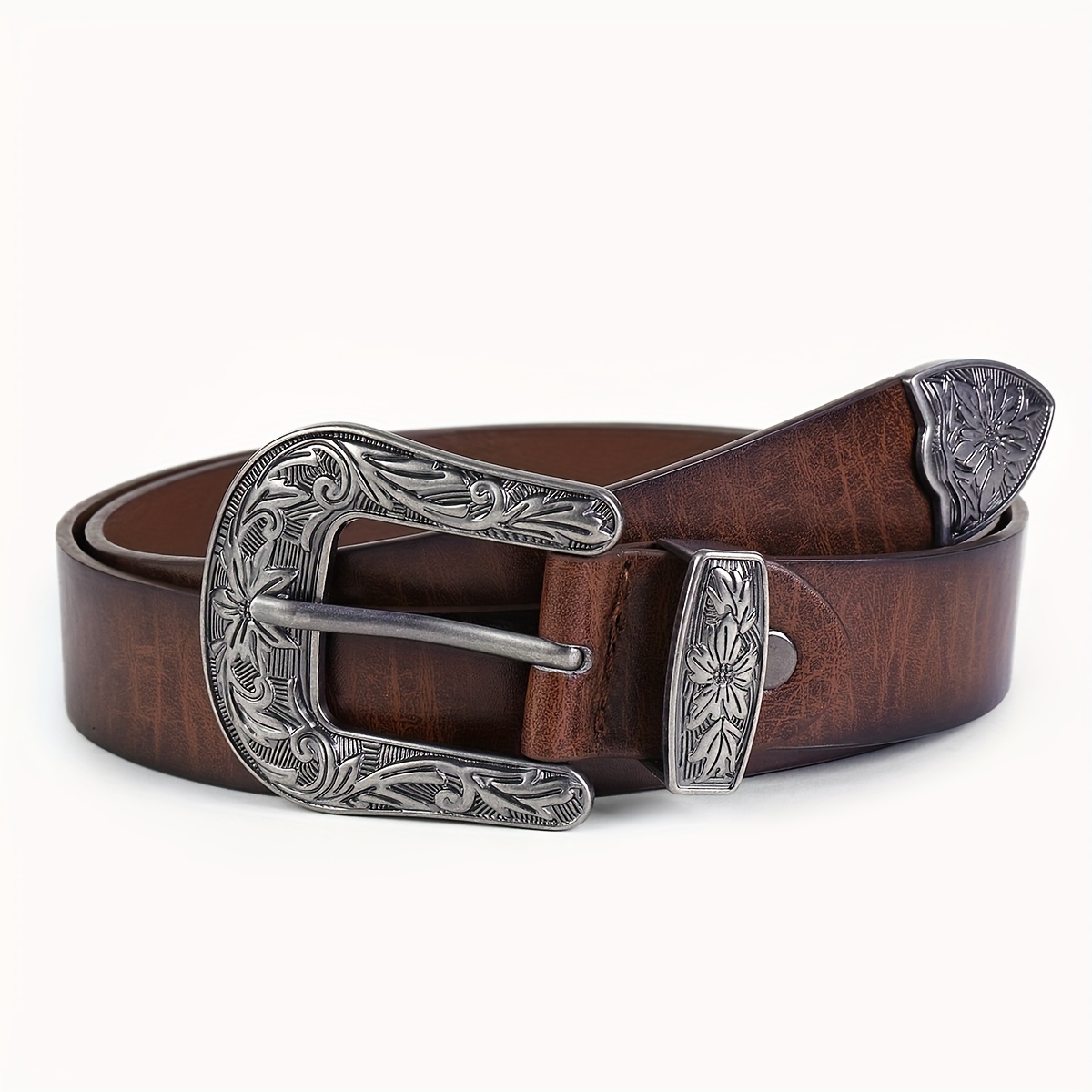 a coffee colored pu unisex fashion belt a beautiful vintage 
