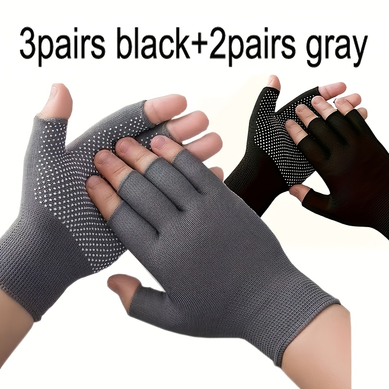 TEMU 10pcs (5 Pairs) Lightweight Dotted Gloves For Outdoor Cycling, Driving, Fishing & Daily Use
