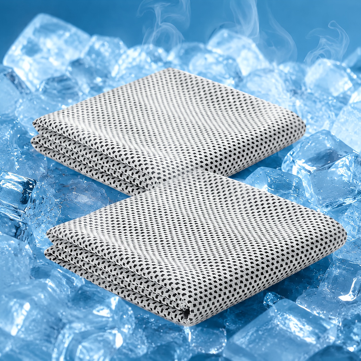 TEMU 2 Pack Cooling Towels 100x30cm, Instant Ice Cold Sports Towel, Quick Dry Breathable Absorbent Soft Lightweight For Gym Running Yoga Hiking