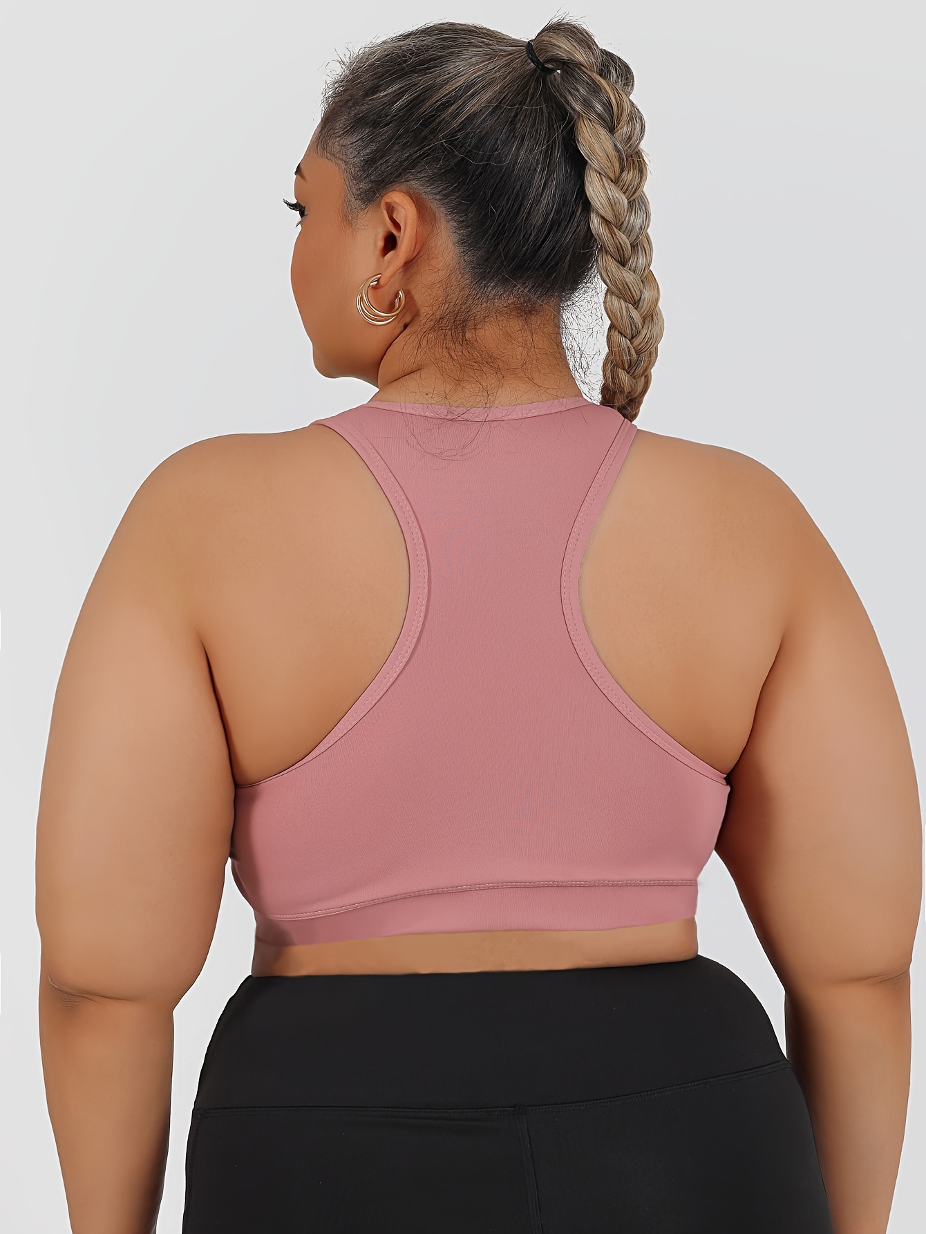 Women's High-Impact Sports Bra with Zipper Front Closure, Removable Pads & High-Elasticity Fabric - White Yoga Running Gym Bra for Workouts, Machine Washable, Strapless Push Up Bra, Workout Support, Backless Design, Durable Sports Wear