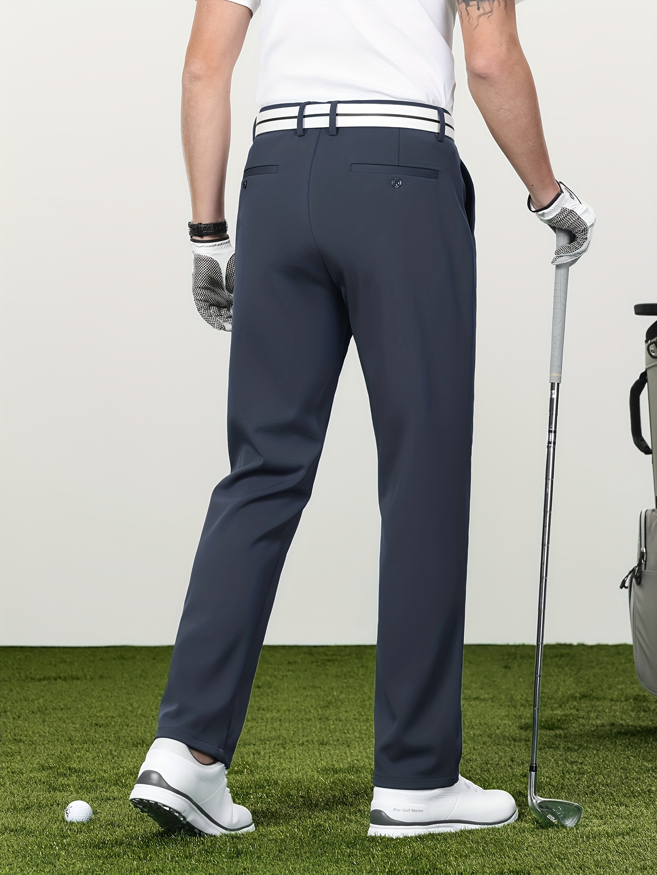 mens fit golf pants stretch polyester spandex athletic Temu Canada