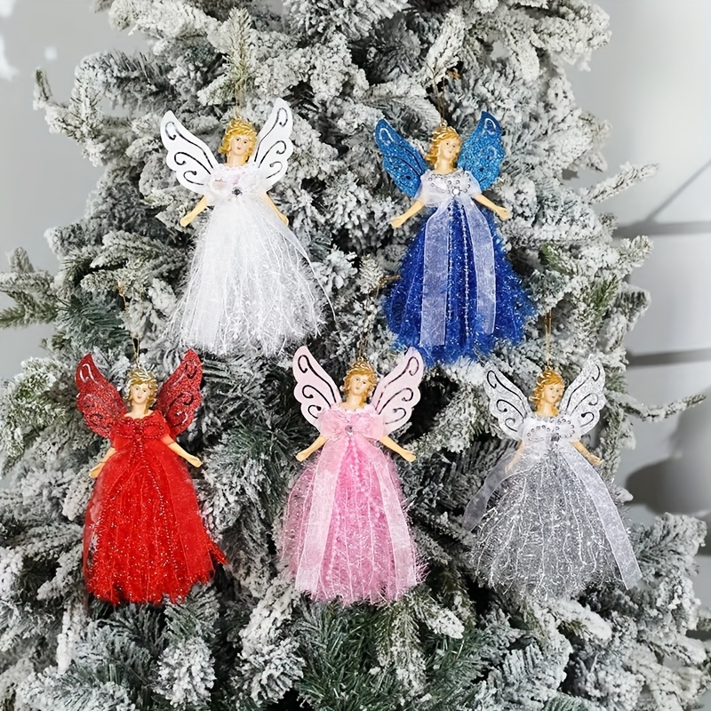angels christmas tree topper star angel luxury dress - Temu