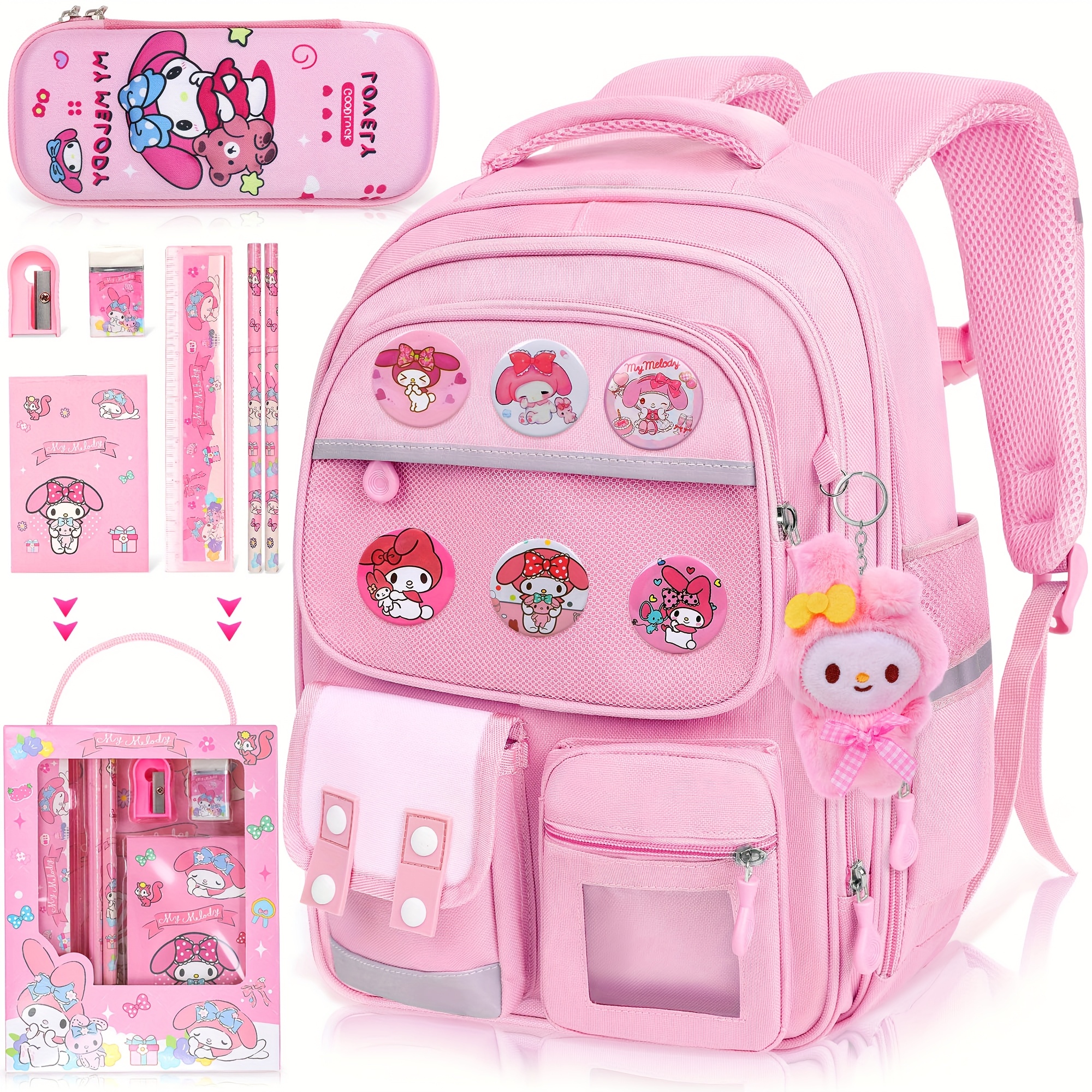 My Melody Pink Backpack + Stationery Set Real Littles Sanrio My Melody Mini Backpack &ndash; Floral  main image 4