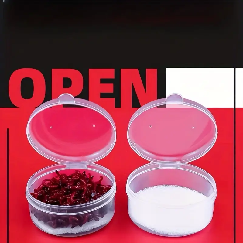 Red Worm Box Breathable Transparent Earthworm Box Live Bait - Temu