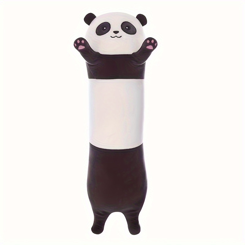 1pc   plush toy black and white polyester fiber stuffed animal soft cuddly puppet decorative pillow for bedroom sofa living room decor