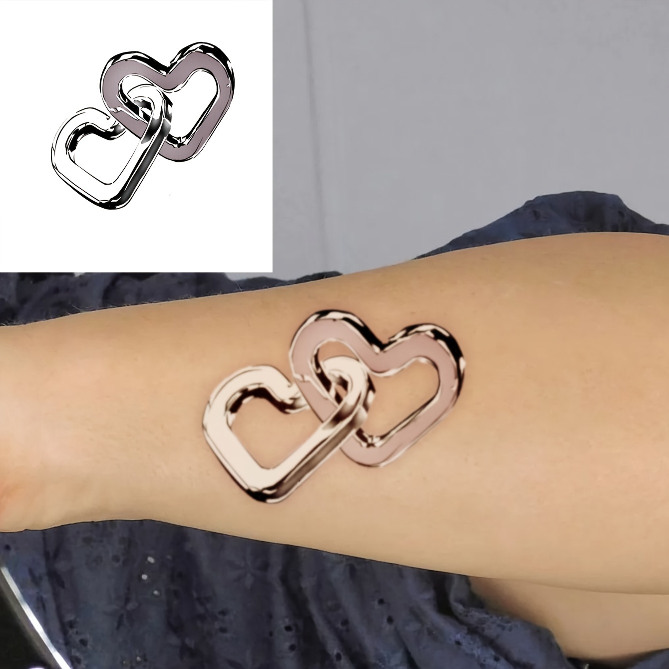 

Waterproof Colorful Heart Lock Temporary Tattoo Sticker - Long-lasting, Vibrant Design