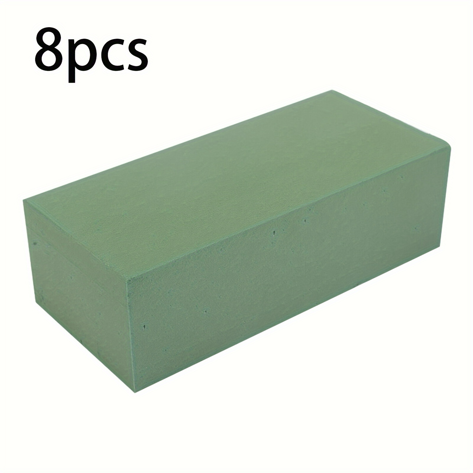 TEMU 8pcs Floral Foam Blocks For Flower Arrangements Wet Green Foam Bricks For Fresh And Artificial Flowers Crafts Wedding Birthdays Home And Garden