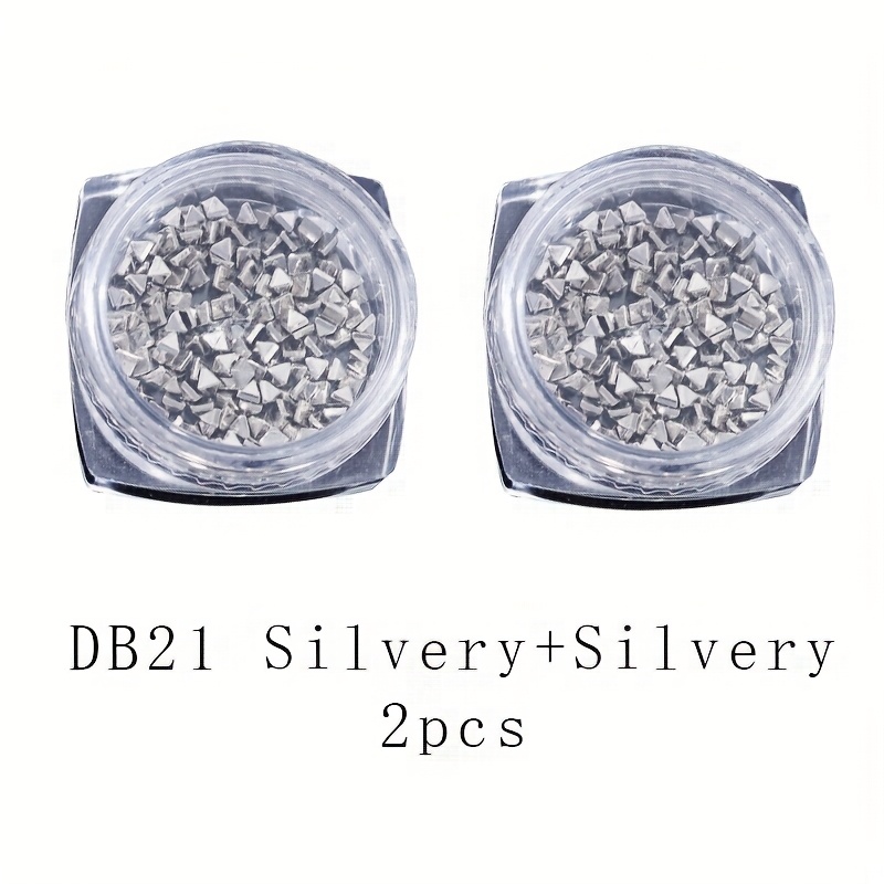 Image of 2 Boxes Of Cool Punk Metal Studs, 3d Punk Rock Cone Nails, Nail Gem Supplies For Nail Decoration, Suitable For Nail Art Charm