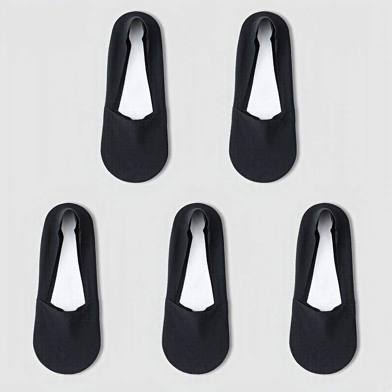 TEMU 5 Pairs Of Ice Stockings Boat Socks Summer Thin Sole Socks Shallow Mouth Invisible Socks Non-slip With Ins Arbitrary Cut Spring And Autumn