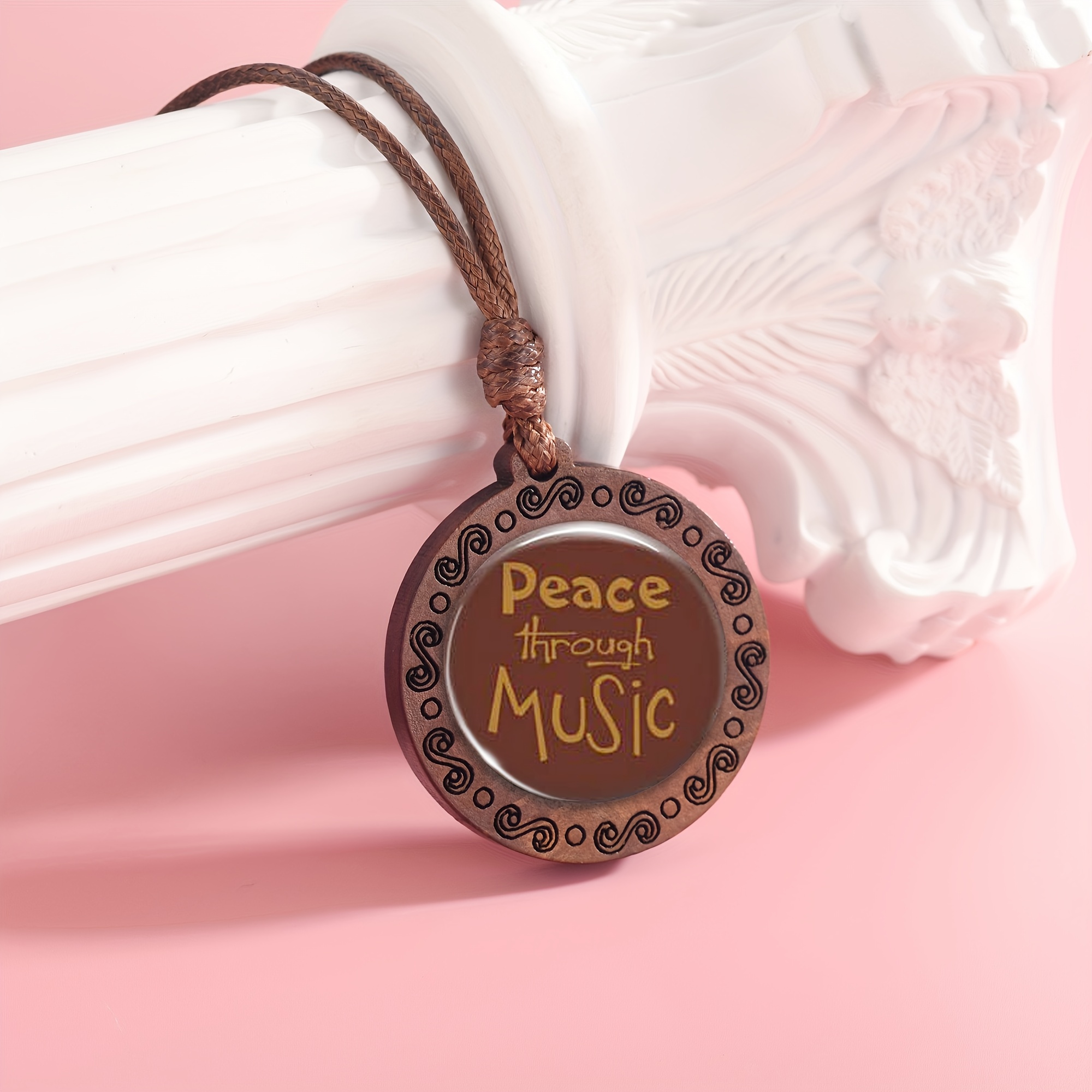 Handcrafted Wooden Pendant Necklace for Unisex