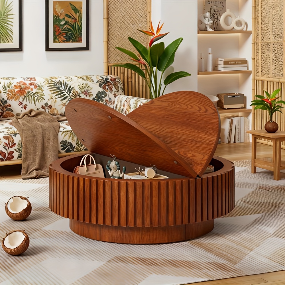 Vintage Style Round Flip Top Table