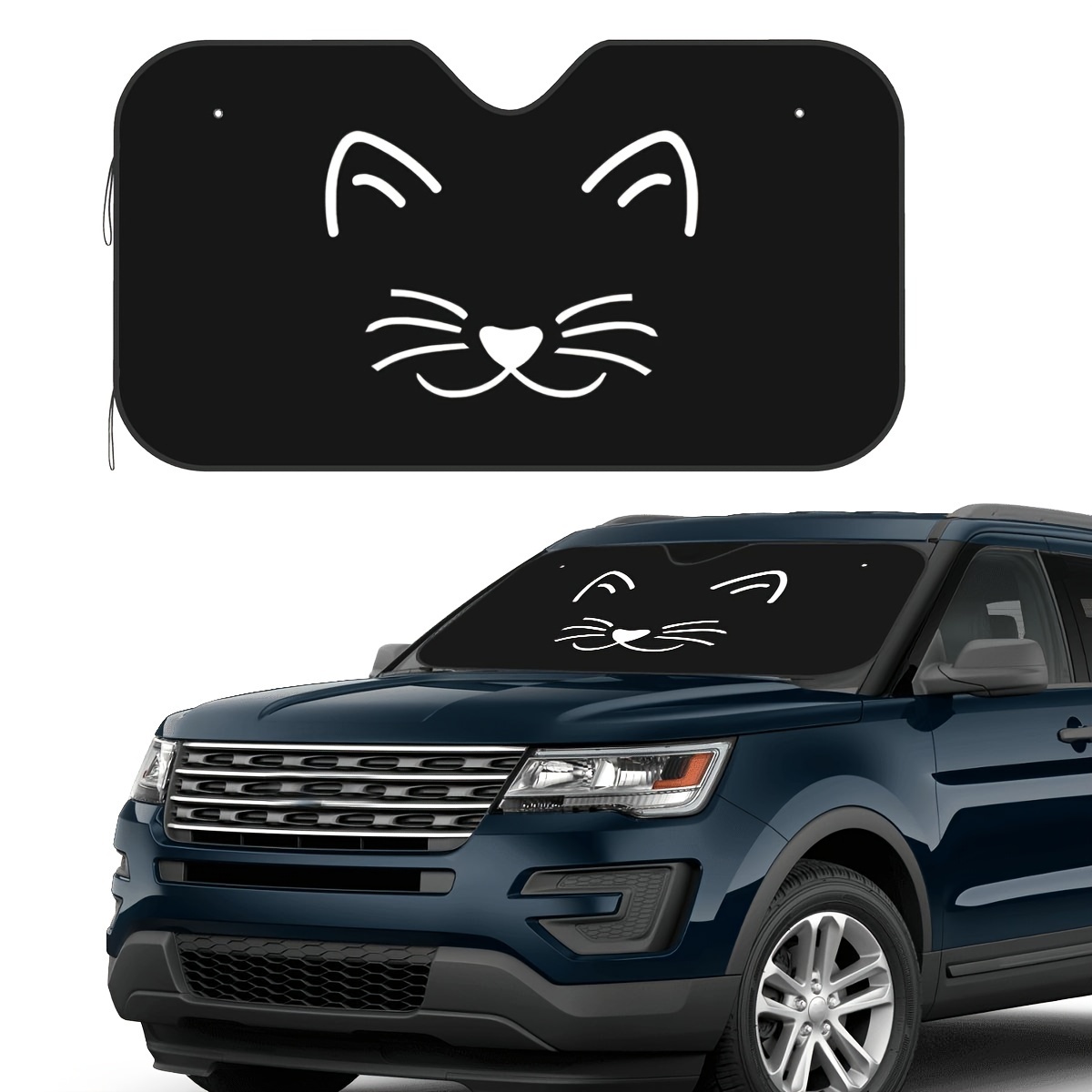 Car Uv Sunshade Protect Car Sun Car Sunshade Animal Six Cats - Temu