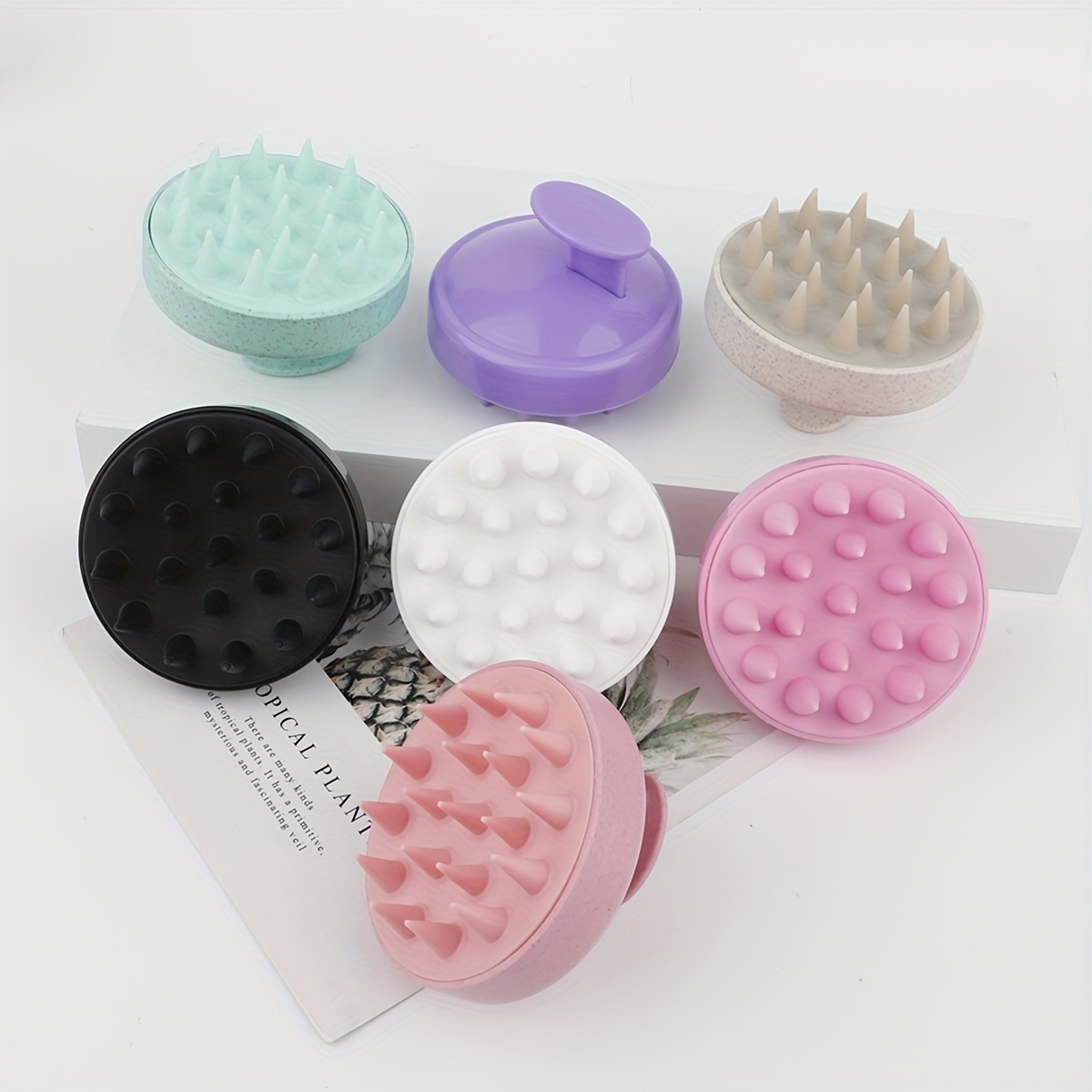 1pc Silicone Hair Washing Brush, Plastic Massage Brush, Hair Washing Comb, Hair Washing Massager, Hairdressing Bath Tool