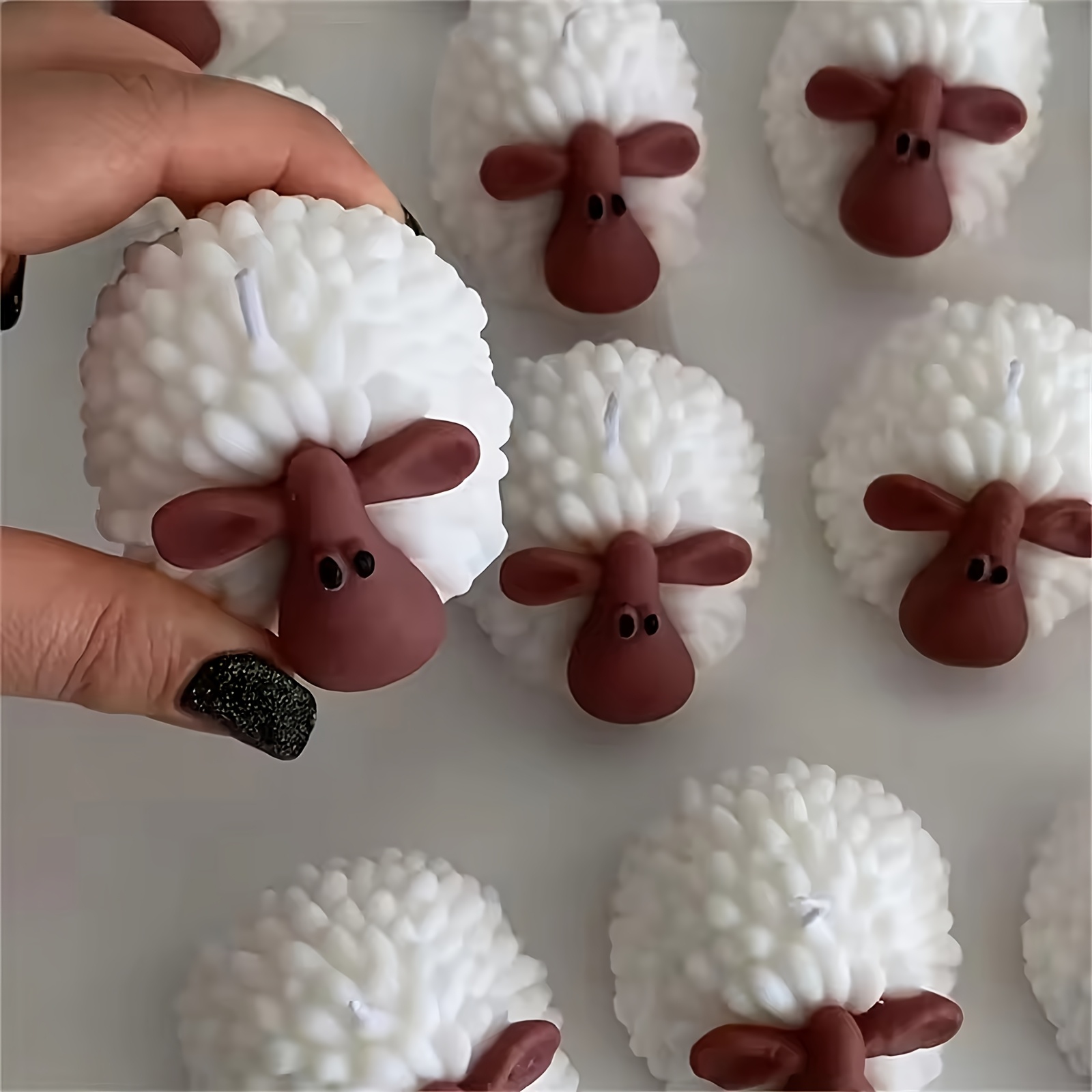 TEMU 3d Cute Sheep Silicone Candle Molds - Diy Handmade Animal Goat Moulds For Soap, Clay, Plaster, Resin Crafting - Decorating Tools