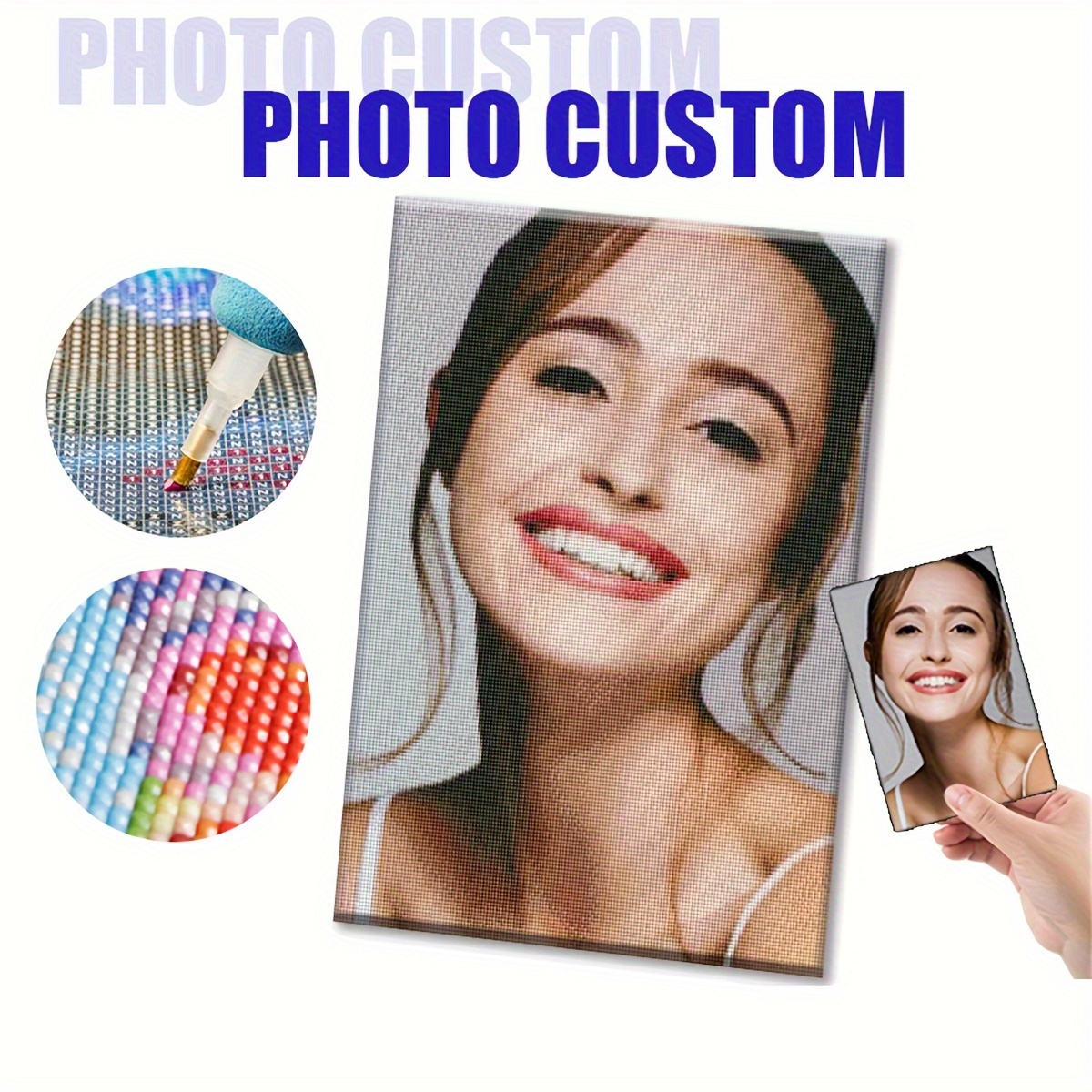 

1pc, Customized Photo Diamond Art Painting Kit, Personalized 5d Diy Diamond Art, Customized Diamond Art For Home Decoration, 30*40cm/11.8*15.7in