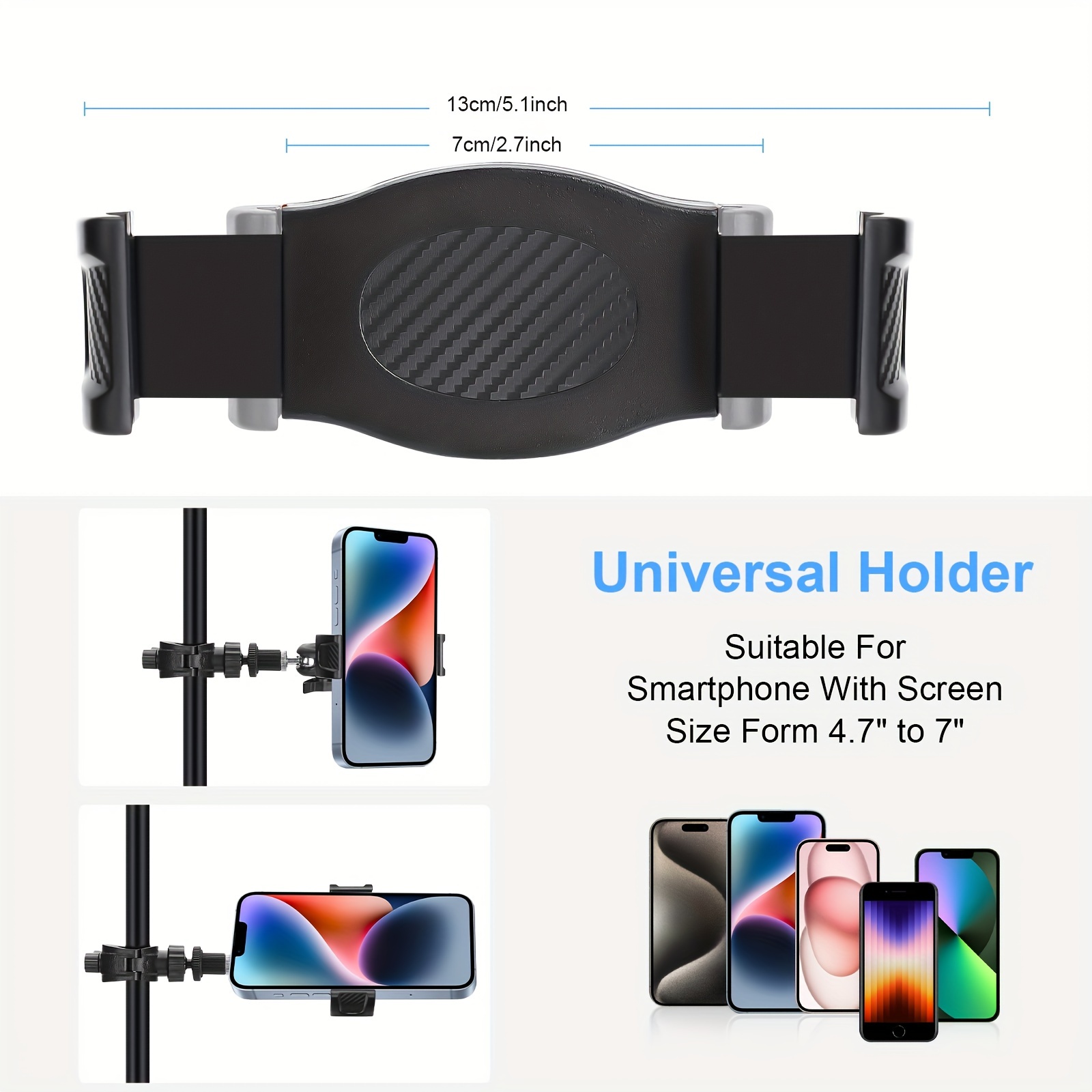 Adjustable Microphone Holder for Mobile Phones