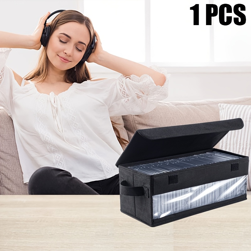 High-Capacity Portable CD/DVD Storage Case, Foldable Design