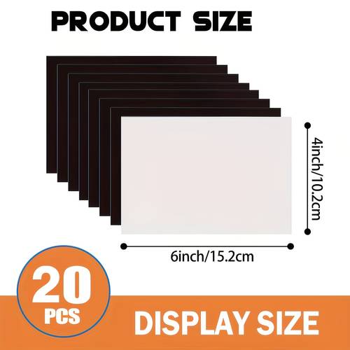 20pcs 4 x 6 magnetic sheets flexible backing magnet sheets peel stick for crafts photos die storage